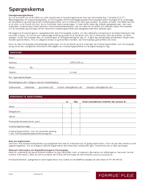 Investor Suitability Questionnaire