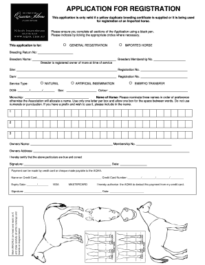 Horse Registration Application