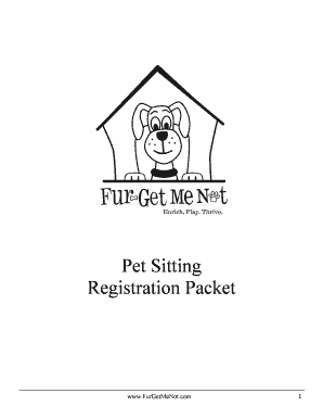 Pet Sitting Registration Packet