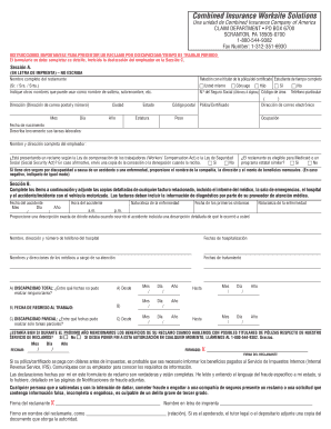 Formulario de Reclamación de Combined Insurance