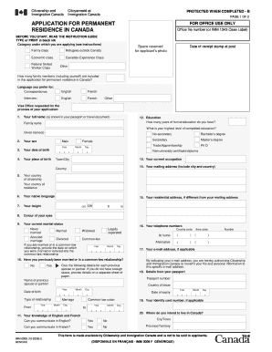 Canada Permanent Residence Application