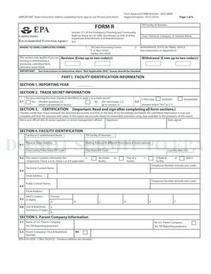 Form R Toxic Chemical Release Form