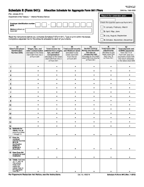 Schedule R Form 941 Allocation