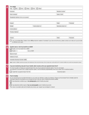 Super Benefit Instructions for SMSF Transfer
