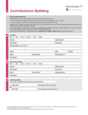 Super Contributions Splitting Form