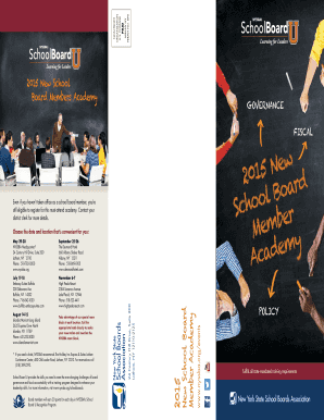 New School Board Member Academy Registration Form