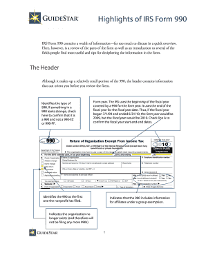 IRS Form 990 Highlights