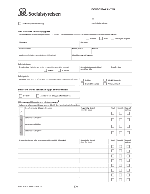 Swedish Death Certificate