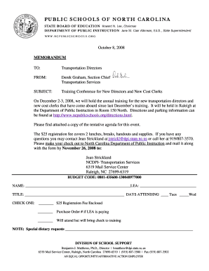 October 8 b2008b MEMORANDUM TO Transportation Directors bb - ncbussafety