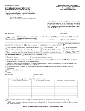 California Change in Ownership Statement