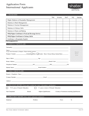 Shatec Institutes Application Form