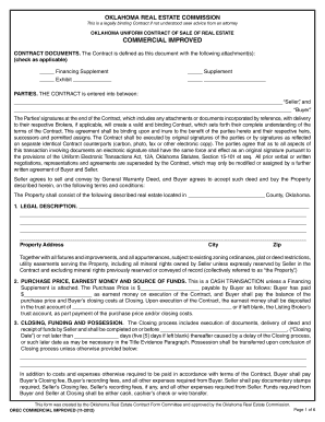 Oklahoma Uniform Contract of Sale of Real Estate