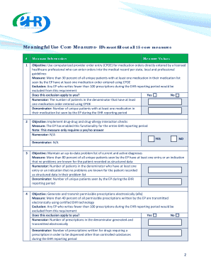 Medicare EHR Incentive Program Stage 1 Attestation Worksheet
