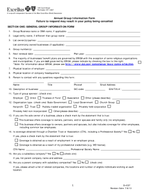 Annual Group Information Form
