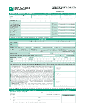 Systematic Transfer Plan Enrolment Form