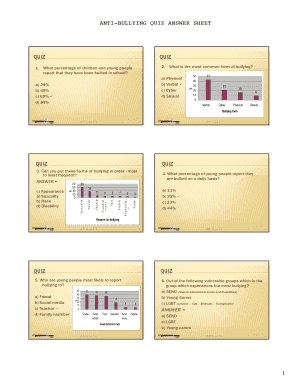 Anti Bullying Quiz Questions And Answers - Fill Online, Printable ...