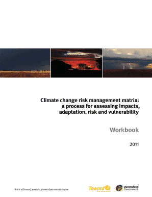Climate Change Risk Management Matrix Workbook