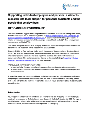Personal Assistant Support Research Questionnaire