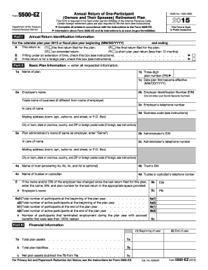 Form 5500-EZ Annual Return
