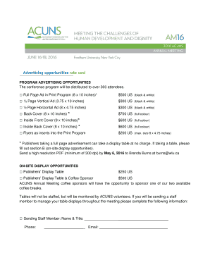 Advertising Opportunities - ACUNS