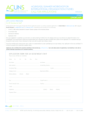 ACUNS/ASIL SUMMER WORKSHOP ON