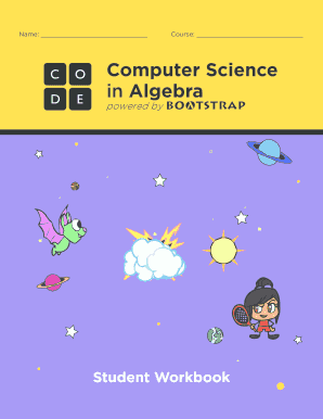 Computer Science in Algebra Student Workbook