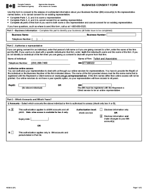 Canada Business Consent Form