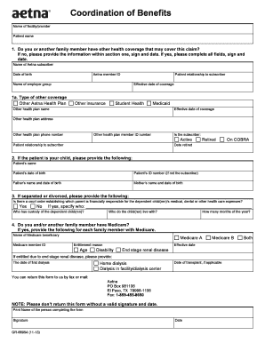 Coordination of Benefits Form