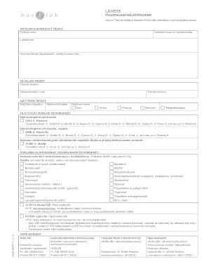 HUSLAB Drug Testing Request Form