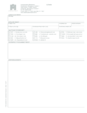 Child Disease Laboratory Test Request Form