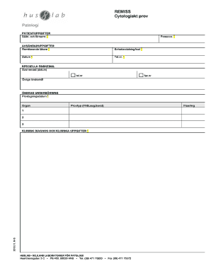 Cytology Sample Request Form
