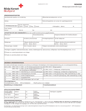 Blood Group Testing Request Form