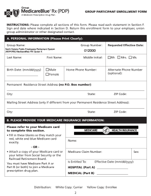 Group Participant Enrollment Form