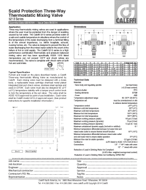 Scald Protection Three-Way Thermostatic Mixing Valve