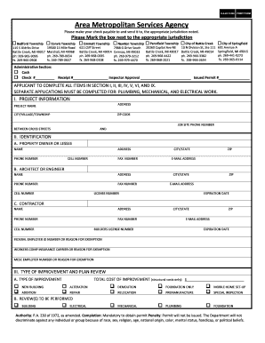 Michigan Building Permit Application