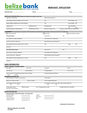 Merchant Application Form