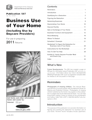 IRS Publication 587 Business Use of Home