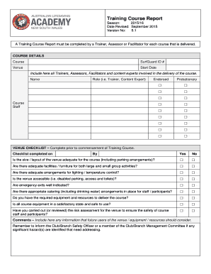 Training Course Report