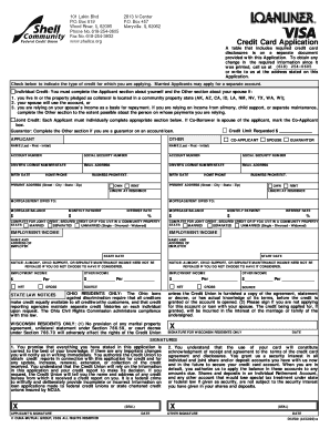 Credit Card Application Form