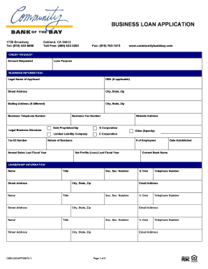 Business Loan Application Form