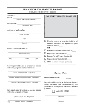Absentee Ballot Application