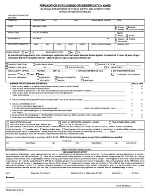 Louisiana Driver's License Application