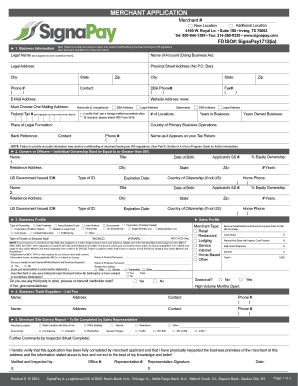 Merchant Application Form
