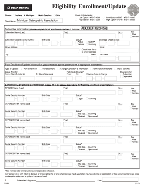 Delta Dental Enrollment Form