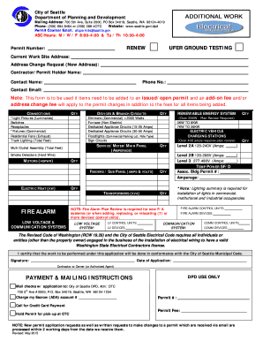 Seattle Electrical Permit Renewal Form