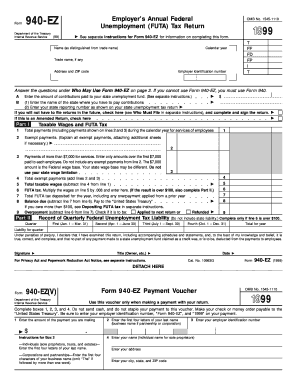 Form 940-EZ Unemployment Tax Return