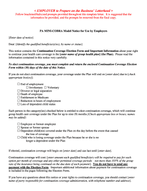Pennsylvania Mini-COBRA Continuation Coverage Notice