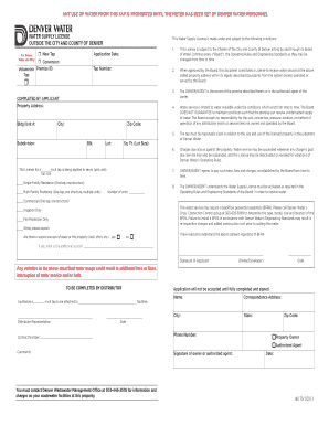 Denver Water Supply License