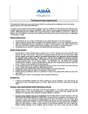 Parking Access Agreement