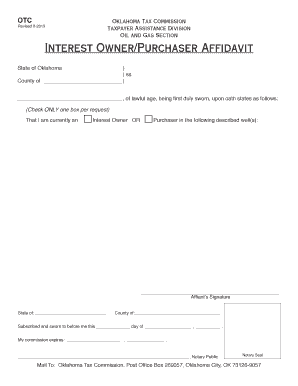 Oklahoma Interest Owner Purchaser Affidavit
